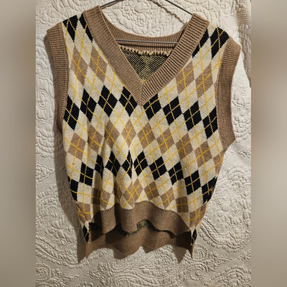 Beige Sweater Vest
